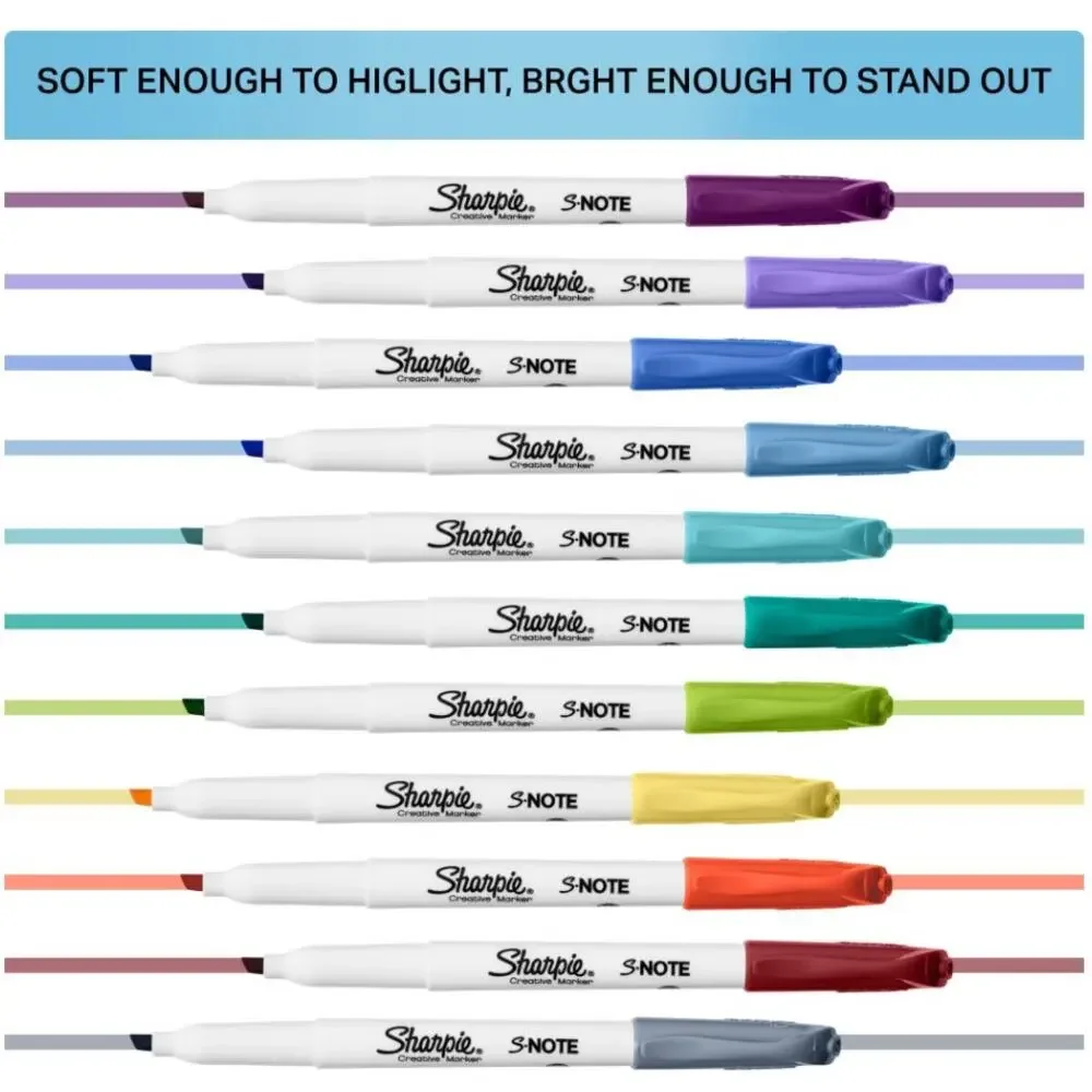 Sharpie S-Note Creative Highlighters Toy Story 5 Packaging Chisel Tip  12 Count